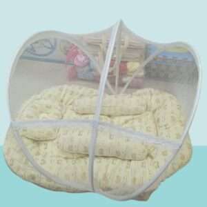 Comfort & Safety: Baby Cradle with Mosquito Net for Peaceful Sleep